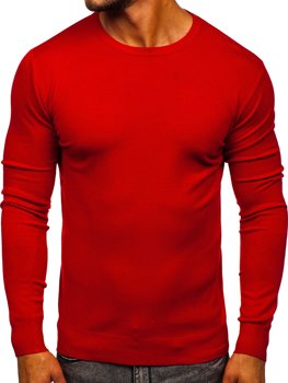 Bolf Herren Basic Pullover Rot  YY01