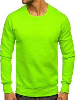 Bolf Herren Sweatshirt ohne Kapuze Grün-Neon  2001