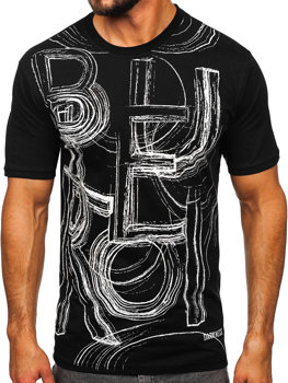 Bolf Herren T-Shirt mit Motiv Schwarz KS2525T