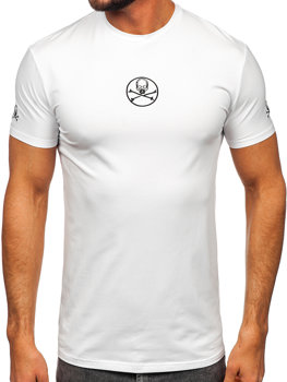 Bolf Herren T-Shirt mit Motiv Weiß  MT3040