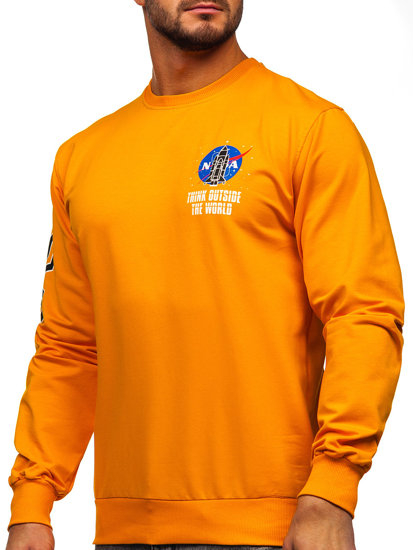 Bolf Herren Sweatshirts mit Motiv Orange  6475