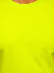 Bolf Herren Baumwoll Uni T-Shirt Gelb-Neon  192397