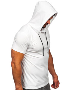 Bolf Herren T-Shirt mit Kapuze Weiß  8T957