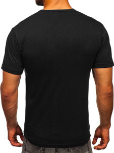 Bolf Herren T-Shirt mit V-Ausschnitt Schwarz  192131